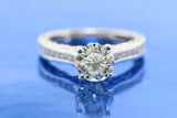 2.6ct Round Cut Diamond Engagement Ring Milgrain Bridal Set 14k WhiteGold Finish