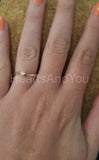 0.1ct Round Cut Moissanite Solitaire Minimalist Women Ring 14k White Gold Plated