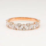 2ct Round Cut Moissanite Full Eternity Band Solitaire Ring 14K YellowGold Plated