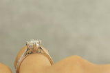 2Ct Princess Cut Diamond Kite Set Solitaire Engagement Ring 14K White Gold Over