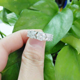 4Ct Round Diamond Elegant Solitaire Ring 14K White Gold Finish Marquise Accents