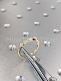 0.3ct Princess Simulated Diamond Cluster Engagement Ring 14k Yellow Gold Plated