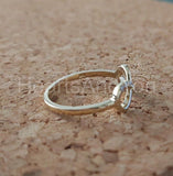 0.15ct Round Cut Moissanite Infinity Women Engagement Ring 14k White Gold Plated
