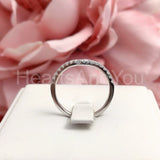 0.45ct Round Cut Moissanite Curved Women Wedding Band 14k White Gold Plated