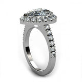 2ct Pear Cut Diamond Solitaire Accents Engagement Ring 14k White Gold Finish New