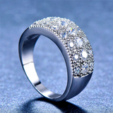 4ct Round Cut VVS1 Diamond Wedding Ring Band 18k White Gold Finish Half Eternity