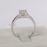 2ct Emerald Diamond Engagement Ring Solitaire Filigree Accent 14k WhiteGold Over