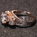 2ct Round Cut Diamond Engagement Ring 14k Rose Gold Finish Stackable Split Shank