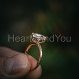 0.5ct Pear Simulated Diamond Solitaire Engagement Ring 14k Yellow Gold Plated