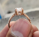 2.2ct Oval Simulated Diamond Dual Prong Engagement Ring 14K Yellow Gold Plated