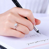 0.6ct Round Cut Diamond Engagement Ring 14k White Gold Finish Solitaire Split