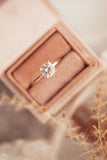 0.3ct Cushion Simulated Diamond Solitaire Engagement Ring 14k Yellow Gold Plated