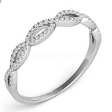 0.5ct Round Cut Moissanite Infinity Women Wedding Band 14k Yellow Gold Plated