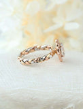 1.5ct Oval Cut Diamond Engagement Ring Halo Braided Band 14k Dual Gold Finish