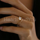 0.5ct Round Cut Moissanite Petite Minimalist Wedding Band 14k Yellow Gold Plated