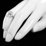 2Ct Emerald Cut Diamond Solitaire Ring 14K White Gold Finish and Baguette Accent