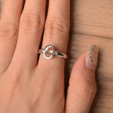 1ct Engagement Ring Oval Peach Morganite Bezel Set Trilogy 14k White Gold Finish