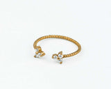 0.5ct Engagement Ring Round Cut Diamond Braided Rope 14k Yellow Gold Finish