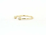 0.3ct Round Cut Diamond Open Cuff Stackable Engagement Ring 14k Yellow Gold Over