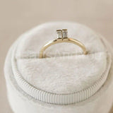 0.5ct Baguette Simulated Diamond Two Stone Engagement Ring 14k YellowGold Plated