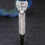 2ct Round Cut Diamond Elegant Solitaire Engagement Ring 14k White Gold Finish