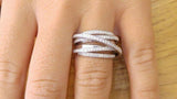 2ct Round Cut VVS1 Diamond Unique Design Wedding Ring Band 14k White Gold Finish