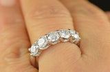 3Ct Round Cut DVVS1 Diamond Five Stone Engagement Ring 14K White Gold Finish