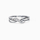 0.2ct Round Cut Moissanite Split Shank Engagement Ring 14k White Gold Plated