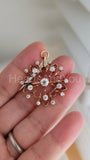 1ct Round Cut Moissanite Floral Stylish Pendant 14k Yellow Gold Plated NO CHAIN