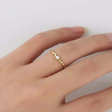 0.25ct Engagement Ring Round Cut Diamond Stackable Design 14k Yellow Gold Finish