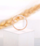 0.1ct Round Cut Moissanite Stacking Anniversary Wedding Band 14k RoseGold Plated