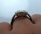 5ct Pear Cut VVS1/D Diamond Halo Vintage Engagement Ring 14K White Gold Finish