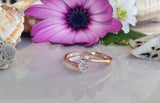 0.2ct Round Cut Diamond Engagement Ring 14k Rose Gold Finish Two Stone Solitaire