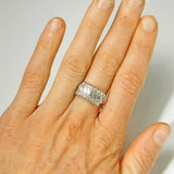 Iced Half Eternity Wedding Band 2.7ct Baguette Cut Diamond 14k White Gold Finish