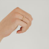 Solitaire Petite Engagement Ring 0.2ct Baguette Cut Diamond 14k Yellow Gold Over