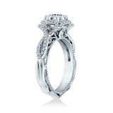 4Ct Round Cut Diamond Elegant Vintage Solitaire Queen Ring 14K White Gold Finish