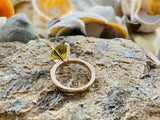 2.2ct Engagement Ring Round Cut Yellow Citrine Solitaire 14k Yellow Gold Finish