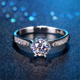 1.6ct Round Cut Diamond Engagement Ring 14k White Gold Finish Accents Solitaire