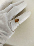 2.1ct Engagement Ring Oval Cut Yellow Citrine Diamond Halo 14k White Gold Finish