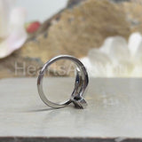 0.5ct Baguette Cut Simulated Blue Sapphire Bypass Ring 14k White Gold Plated