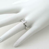 1.25ct Princess Cut VVS1 Diamond Engagement Ring Solitaire 14k White Gold Finish