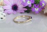 0.5ct Engagement Ring Round Cut Purple Amethyst Solitaire 14k Yellow Gold Finish
