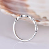 Half Eternity Wedding Ring Band 1.2ct Round Cut Diamond 14k White Gold Finish