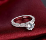 2Ct Round Cut Diamond Milgrain Vintage Engagement Ring 14K White Gold Finish