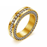 2ct Round Cut Diamond Wedding Ring Band 14k YellowGold Finish Eternity Stackable