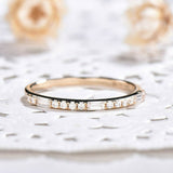 1ct Wedding Ring Band Baguette Cut Diamond Half Eternity 14k Yellow Gold Finish