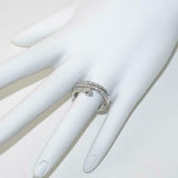 2ct Round Cut Diamond Ruby Snake Statement Engagement Ring 14k White Gold Finish