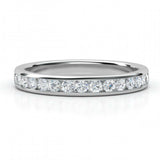0.75ct Round Cut VVS1D Diamond Eternity Wedding Ring Band 14k White Gold Finish