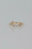 0.45ct Round Cut Diamond Engagement Ring Love Word Design 14k Yellow Gold Finish
