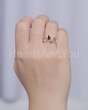 0.1ct Round Cut Moissanite Multi Star Women Wedding Band 14k Rose Gold Plated